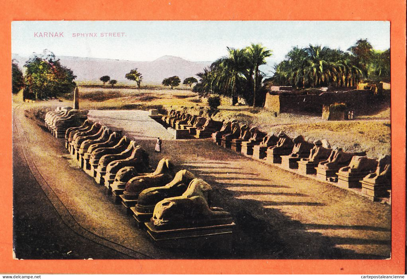 21064 / ⭐ Etat Parfait ◉ KARNAK Louxor Egypt ◉ Sphynx Street ◉ Allée Sphinx Egypte 1905s ◉ CAIRO Postcard Trust 201 - Louxor
