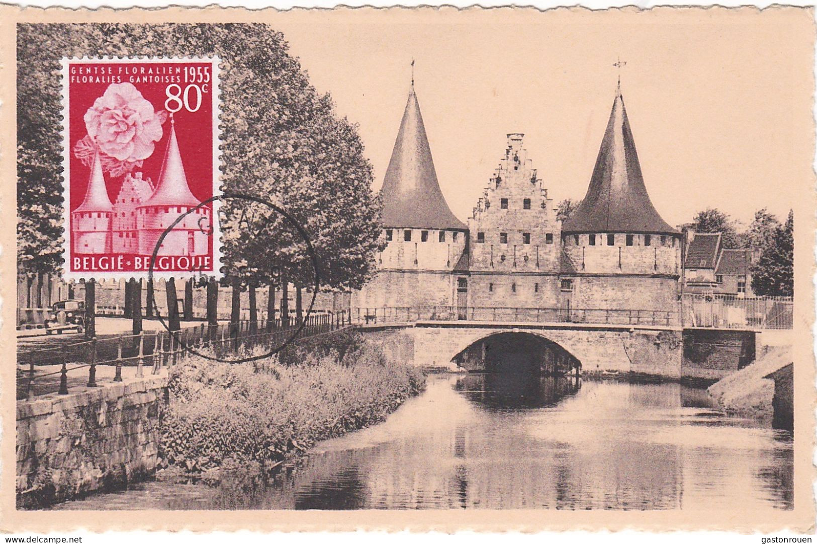 Carte Maximum Belgique 961 Floralies Gantoises 1955 - 1951-1960