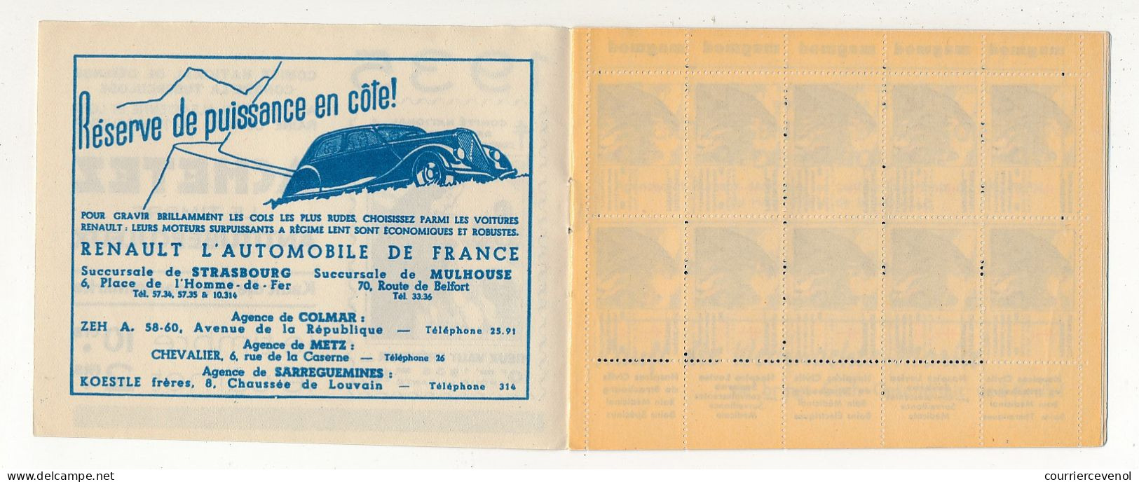 Carnet Anti-tuberculeux 1935 Association Alsacienne Lorraine Contre La Tuberculose - Bilingue - 20 Timbres 10cts / 2F - Blocks & Sheetlets & Booklets