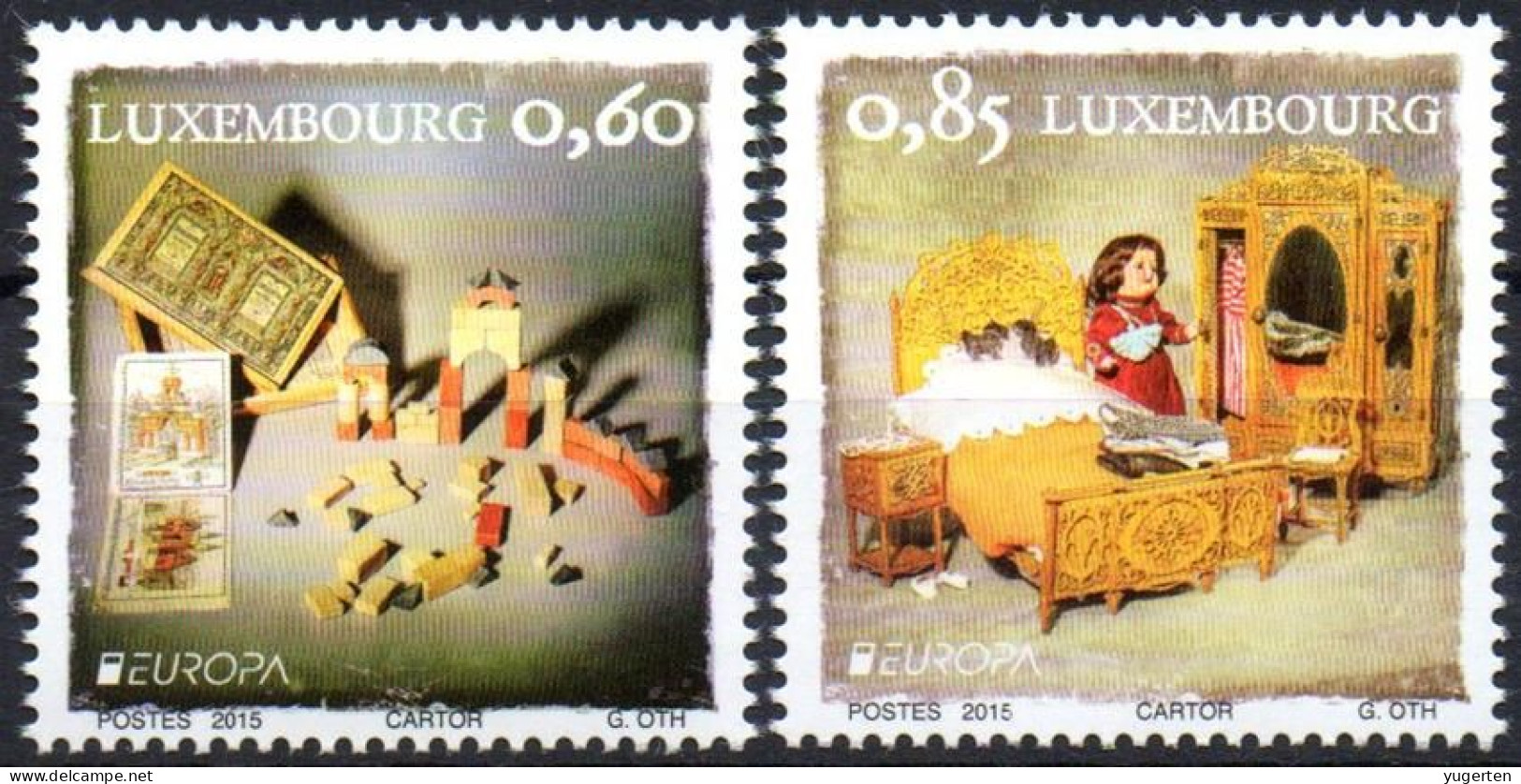 LUXEMBOURG 2015 - 2v - MNH - EUROPA - Old Toys - Jouets Anciens - Altes Spielzeug - Juguetes Viejos - Vecchi Giocattoli - 2020