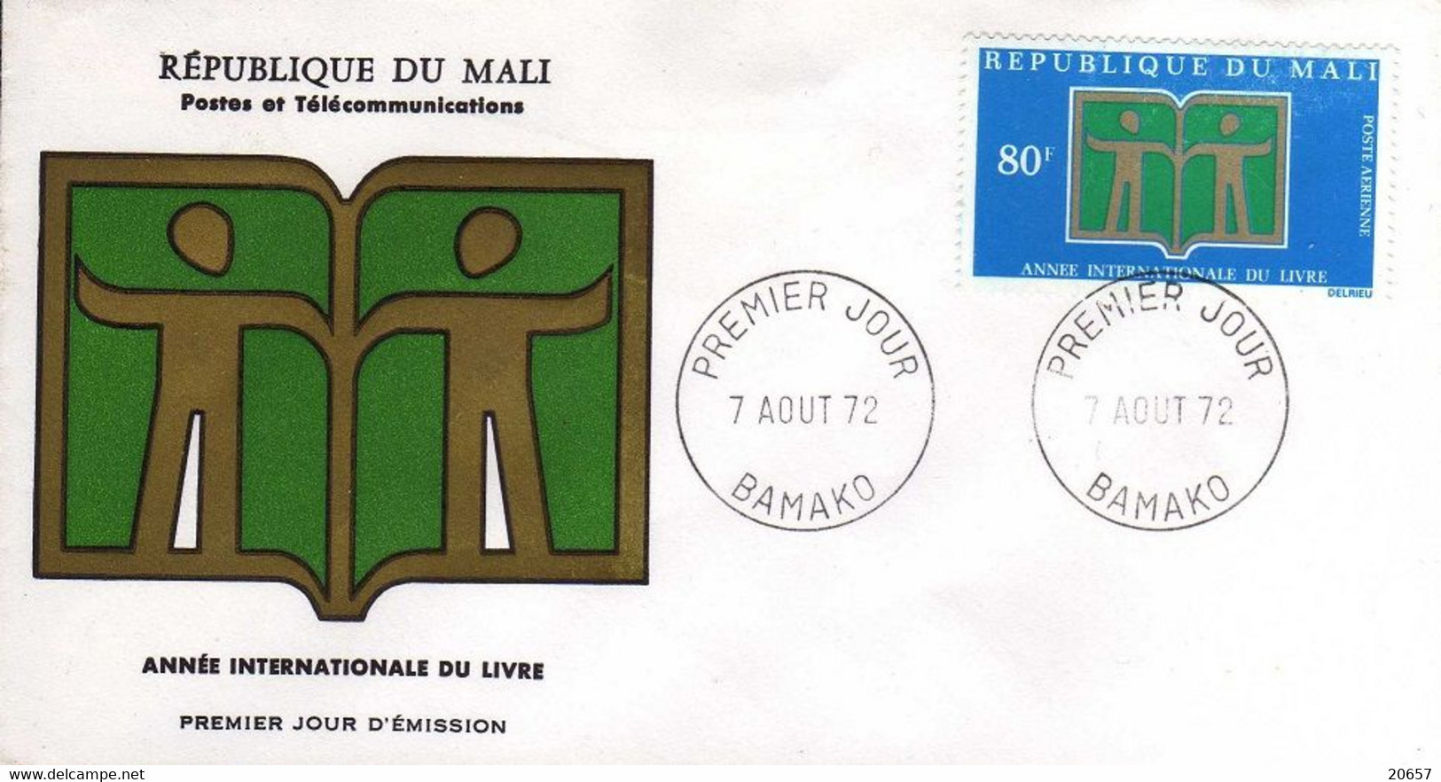 Mali A 157 Fdc Année Du Livre - UNESCO
