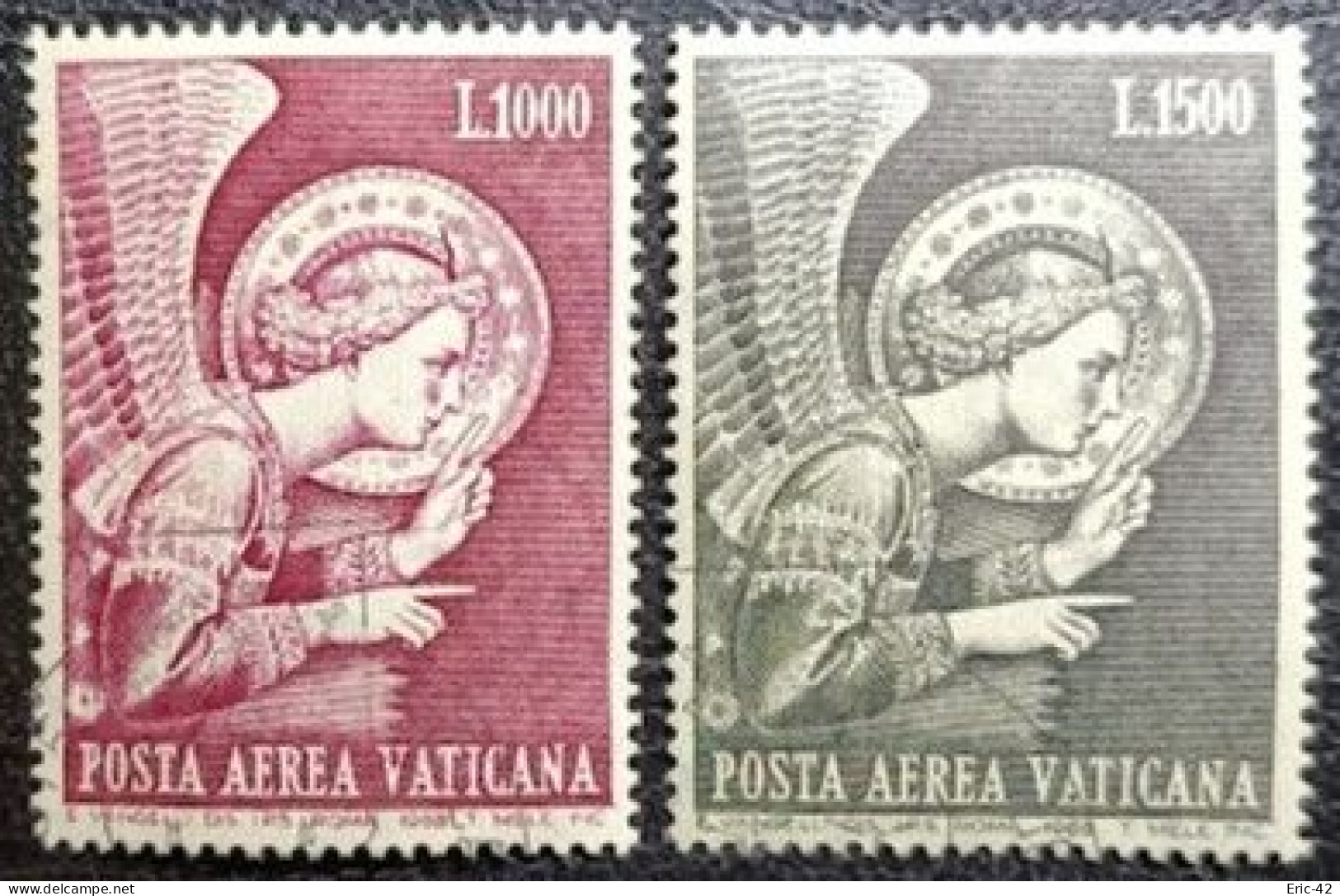 VATICAN. P.A. Y&T N° 53/54 Cachet Discret. T.B... - Aéreo