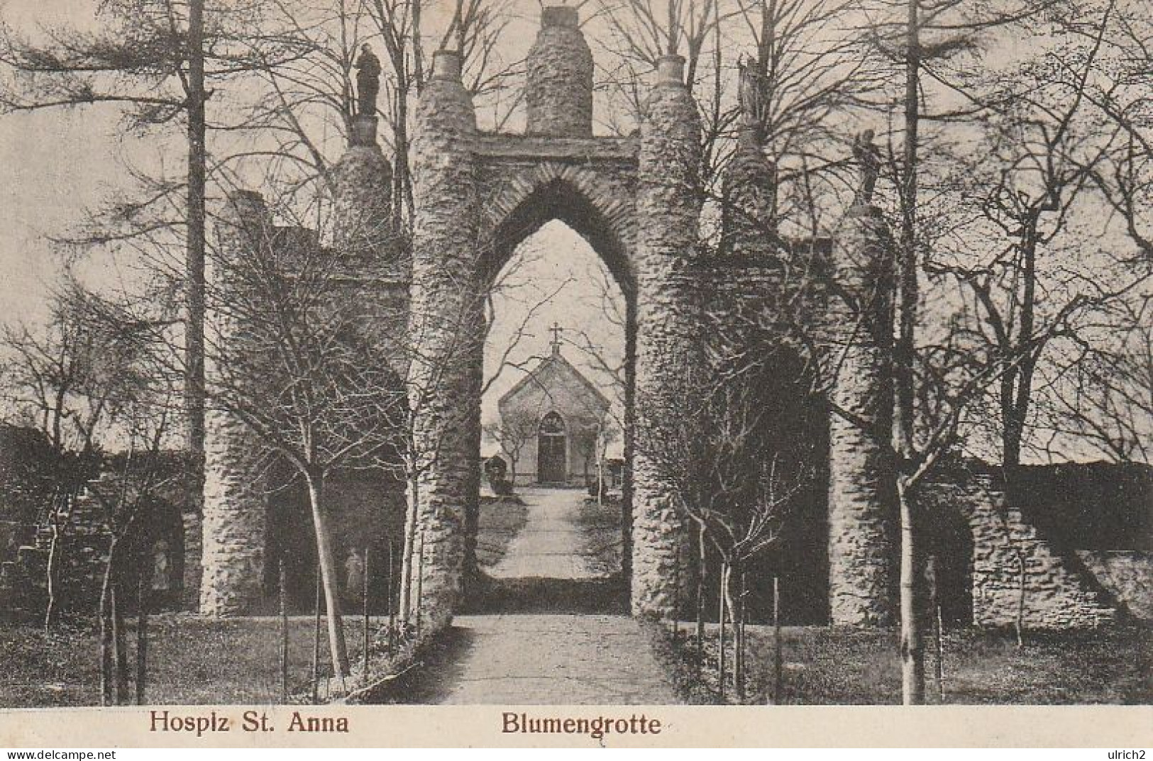 AK Hospiz St. Anna - Blumengrotte - Feldpost Kriegslazarett No. 2 - 1917  (68645) - Lothringen