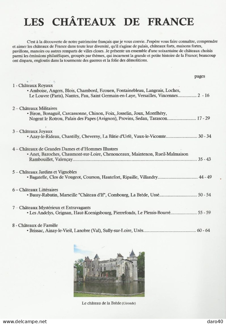 Collection De 72 Pages "Les Châteaux De France" Plus Double Cadeau - Verzamelingen & Reeksen