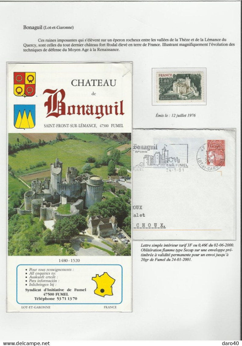 Collection de 72 pages "Les Châteaux de France" plus double cadeau