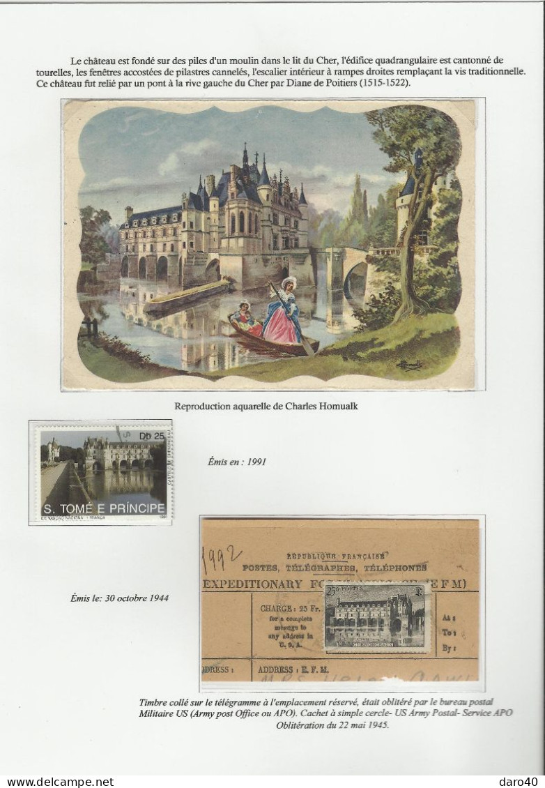 Collection de 72 pages "Les Châteaux de France" plus double cadeau