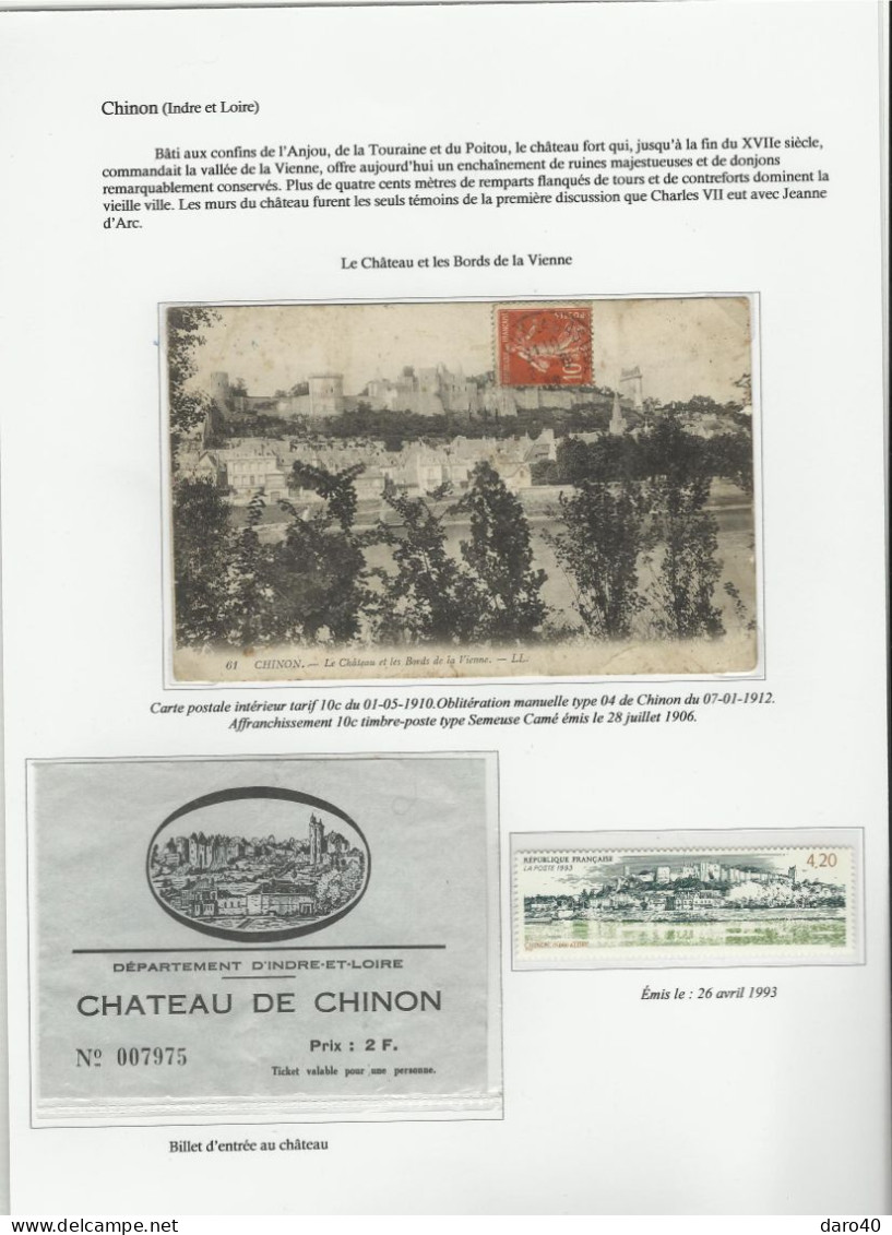 Collection de 72 pages "Les Châteaux de France" plus double cadeau