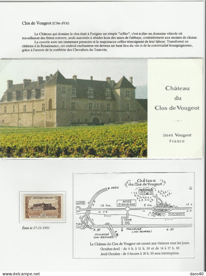 Collection de 72 pages "Les Châteaux de France" plus double cadeau