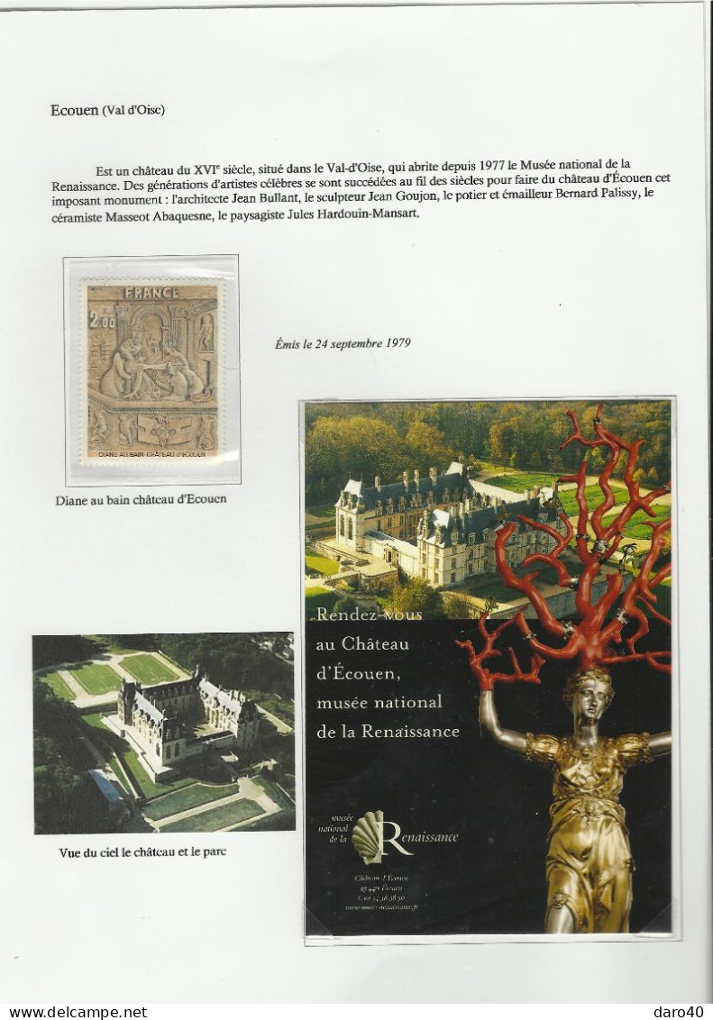 Collection de 72 pages "Les Châteaux de France" plus double cadeau