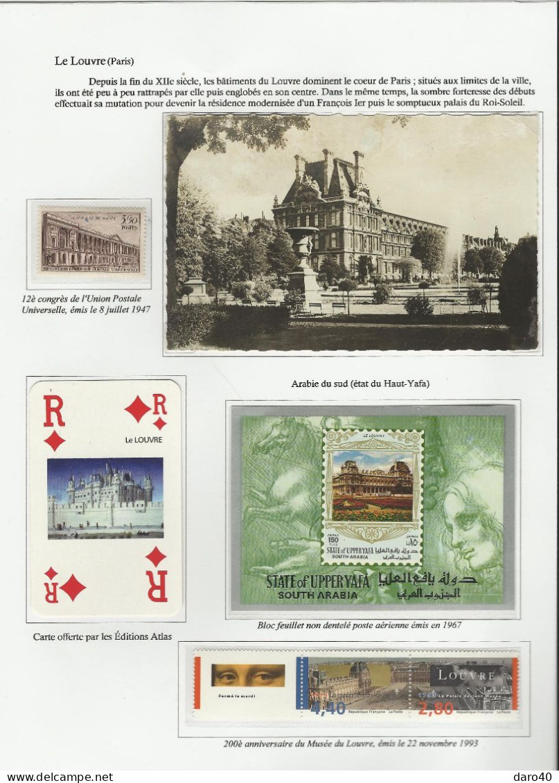 Collection de 72 pages "Les Châteaux de France" plus double cadeau