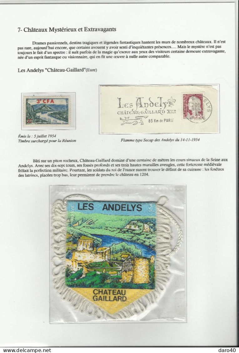 Collection de 72 pages "Les Châteaux de France" plus double cadeau