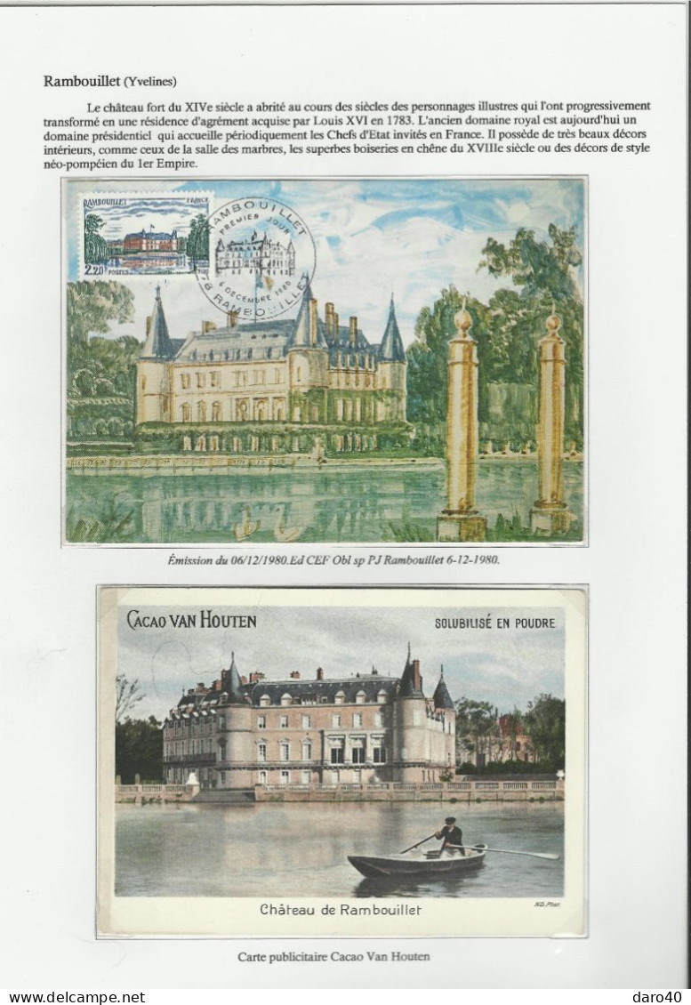 Collection de 72 pages "Les Châteaux de France" plus double cadeau