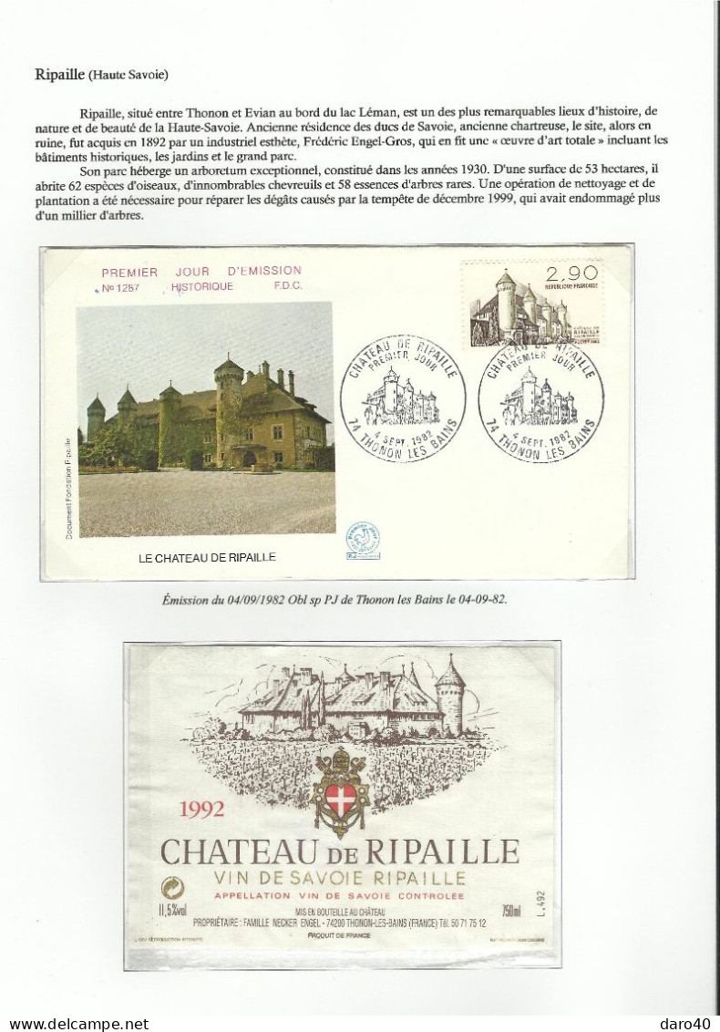 Collection de 72 pages "Les Châteaux de France" plus double cadeau