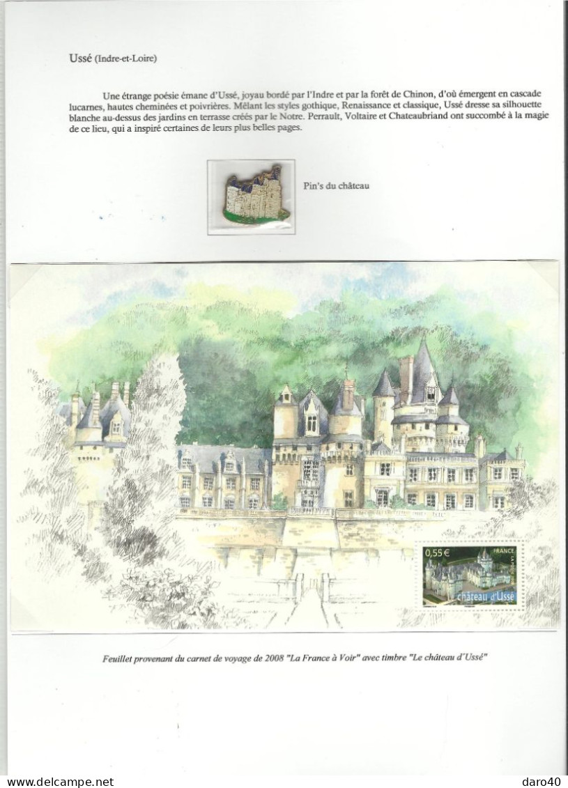 Collection de 72 pages "Les Châteaux de France" plus double cadeau