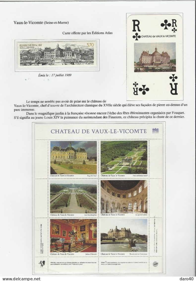 Collection de 72 pages "Les Châteaux de France" plus double cadeau