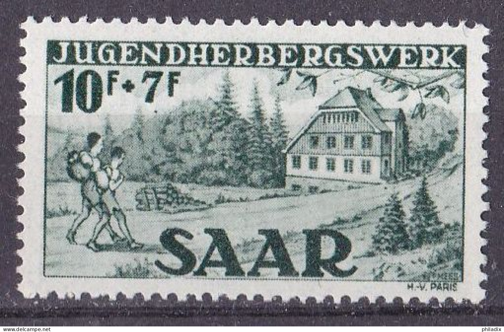 # (263) Saarland 1949 Jugendherbergswerk **/MNH (A5-5) - Nuevos