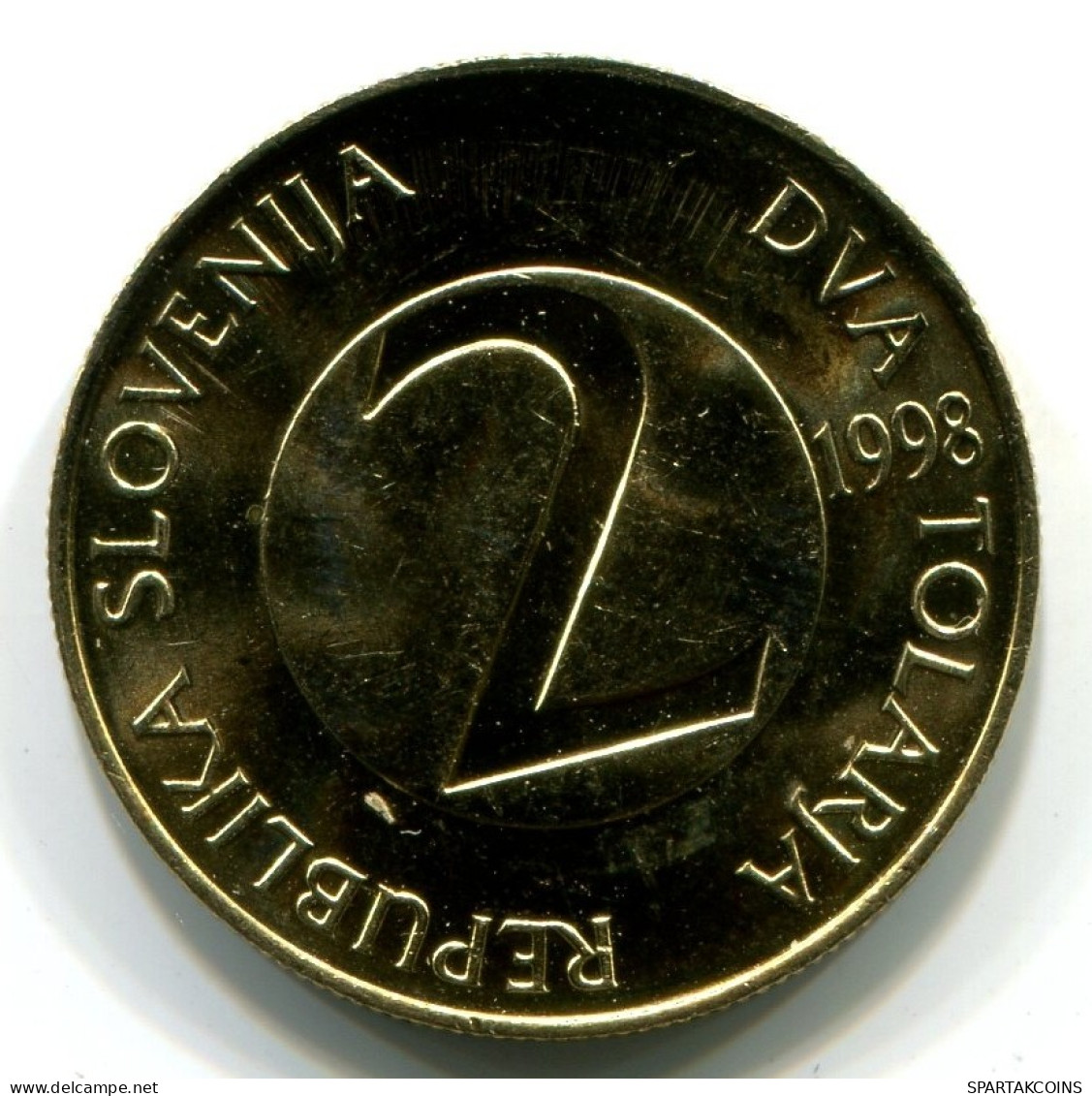2 TOLAR 1998 SLOWENIEN SLOVENIA UNC Münze #W11261.D.A - Eslovenia