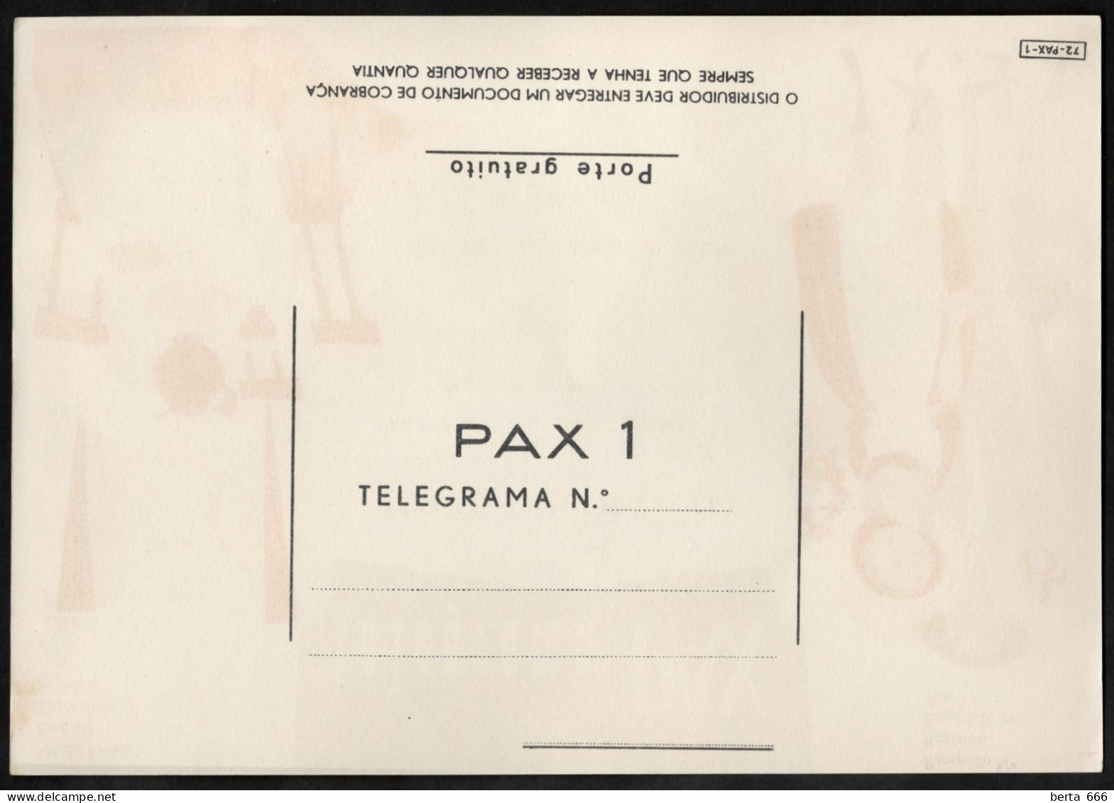 CTT Servico Telegrafico PAX 1 Telegrama De Páscoa Feliz * Portugal Easter Greetings Telegram - Lettres & Documents