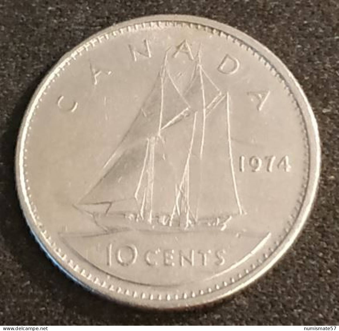 CANADA - 10 CENTS 1974 - Elizabeth II - 2e Effigie - Nickel - KM 77.1 - Canada