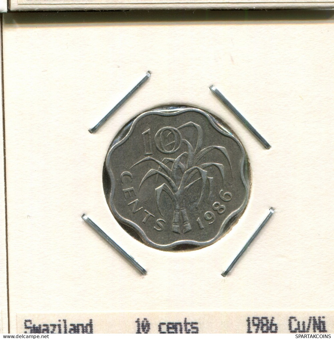 10 CENTS 1986 SWAZILAND Pièce #AS313.F.A - Swazilandia