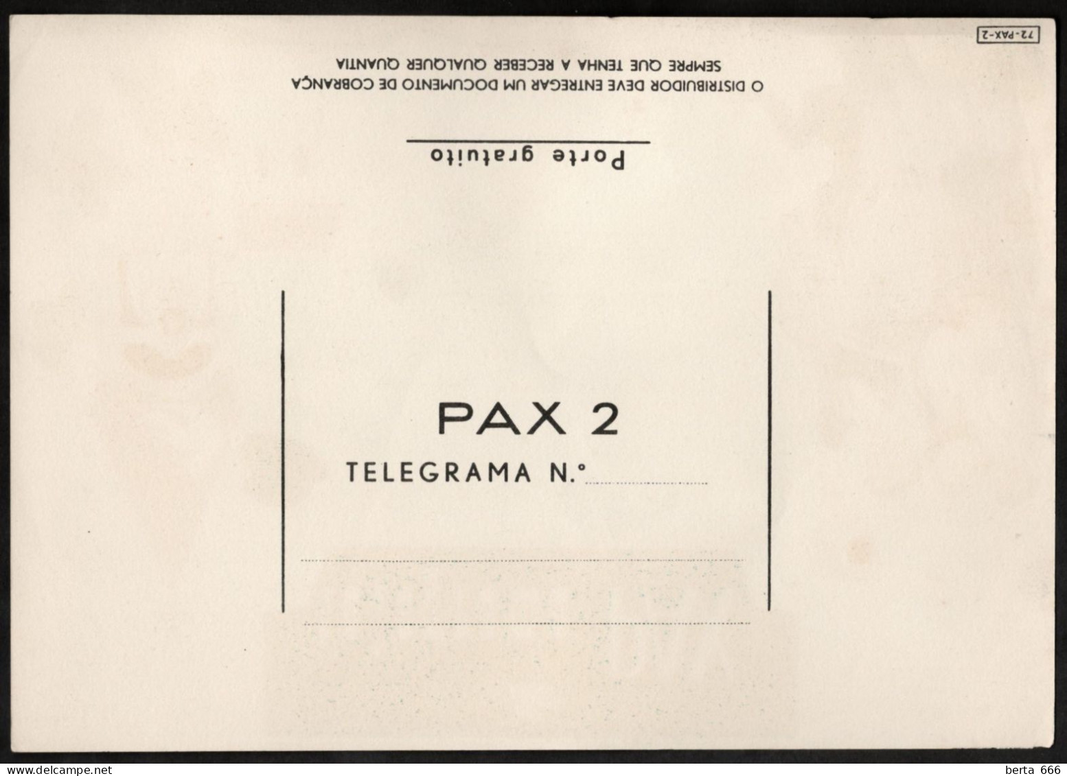 CTT Servico Telegrafico PAX 2 Telegrama De Páscoa Feliz * Portugal Easter Greetings Telegram - Covers & Documents