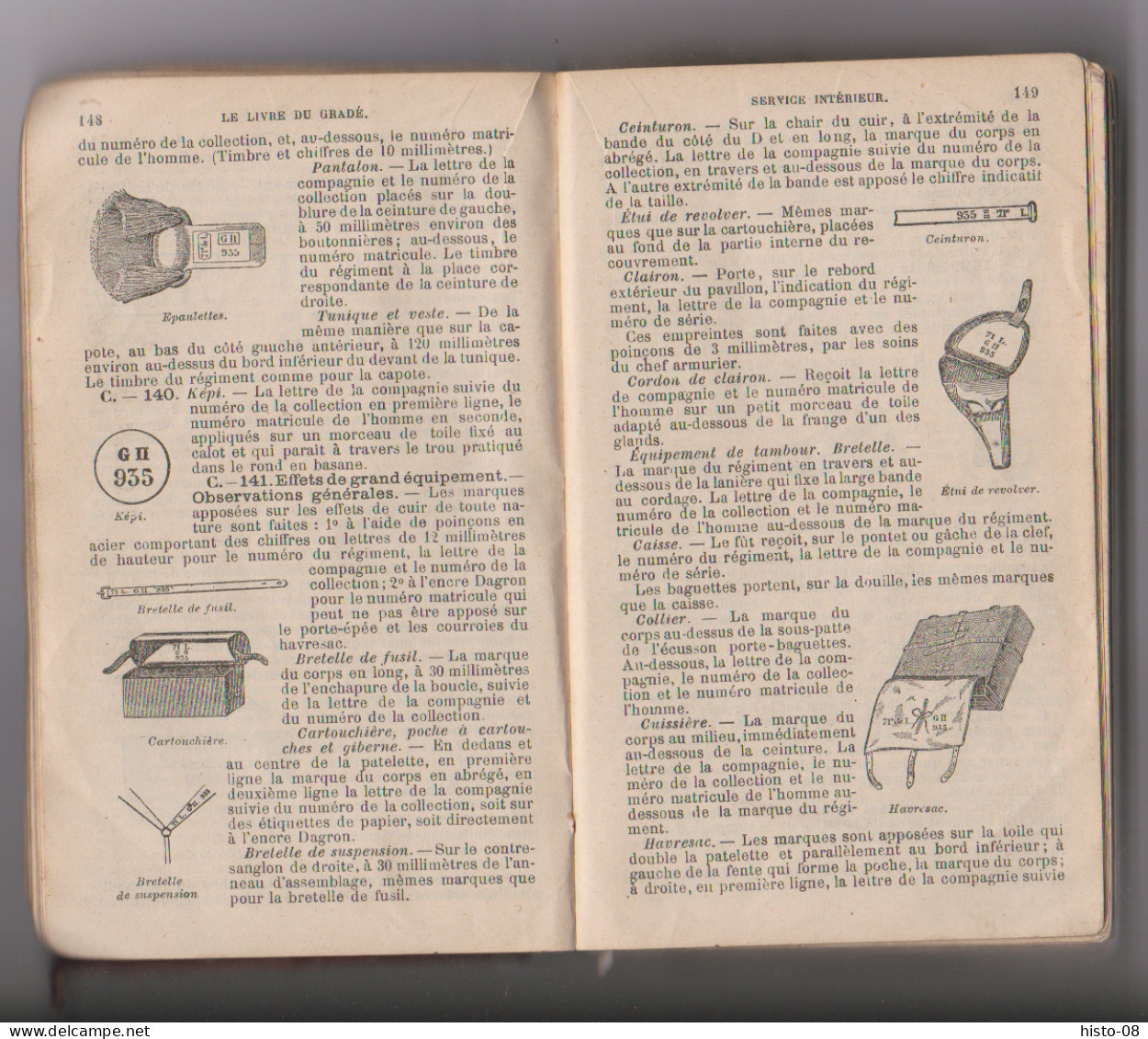 LE LIVRE DU GRADE A L'USAGE DES ELEVES-CAPORAUX, CAPORAUX & SOUS-OFFICIERS D'INFANTERIE .. 1907