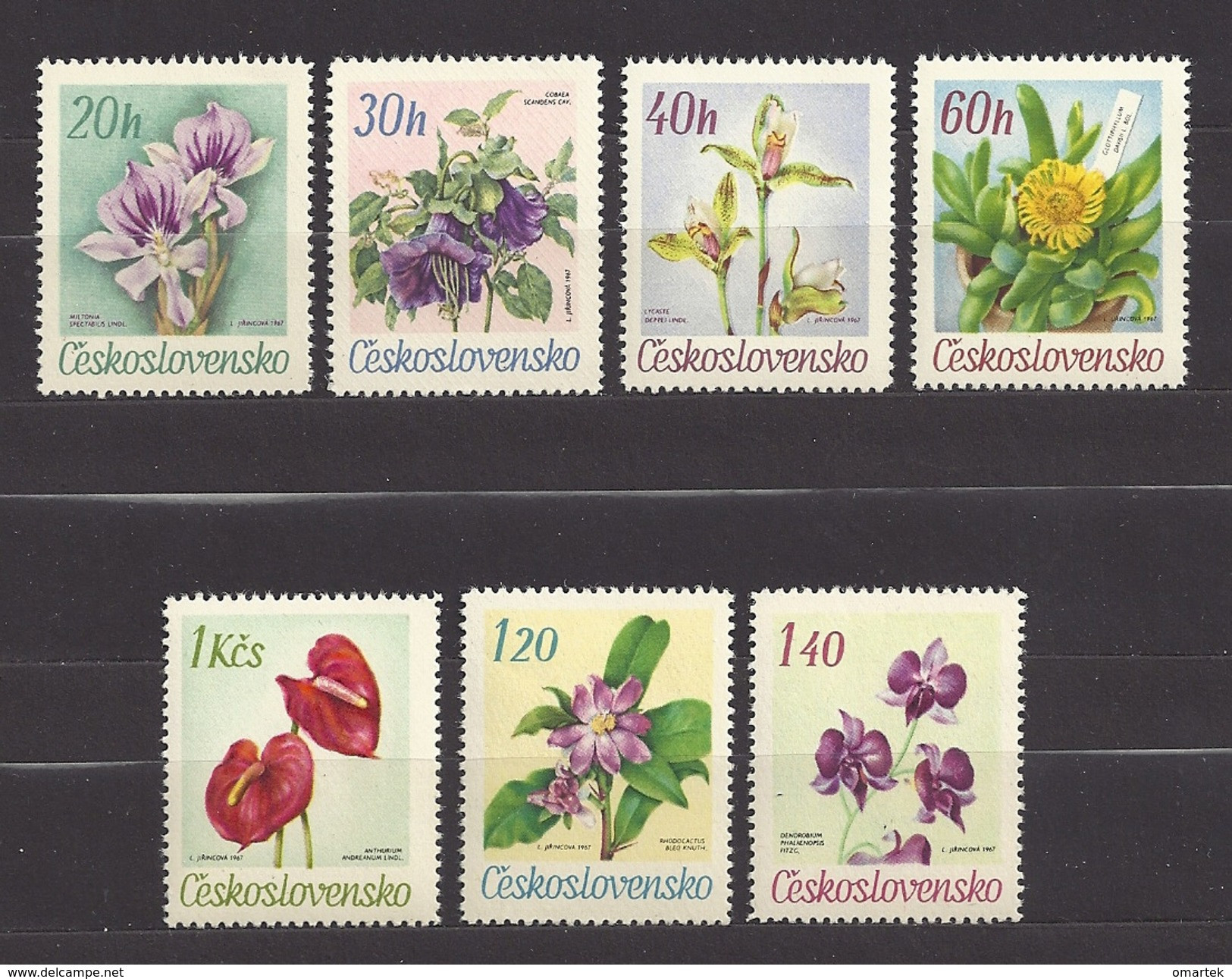 Czechoslovakia 1967 MNH ** Mi 1724-1730 Sc 1490-1496 Flowers From The Botanical Gardens. Tschechoslowakei - Neufs