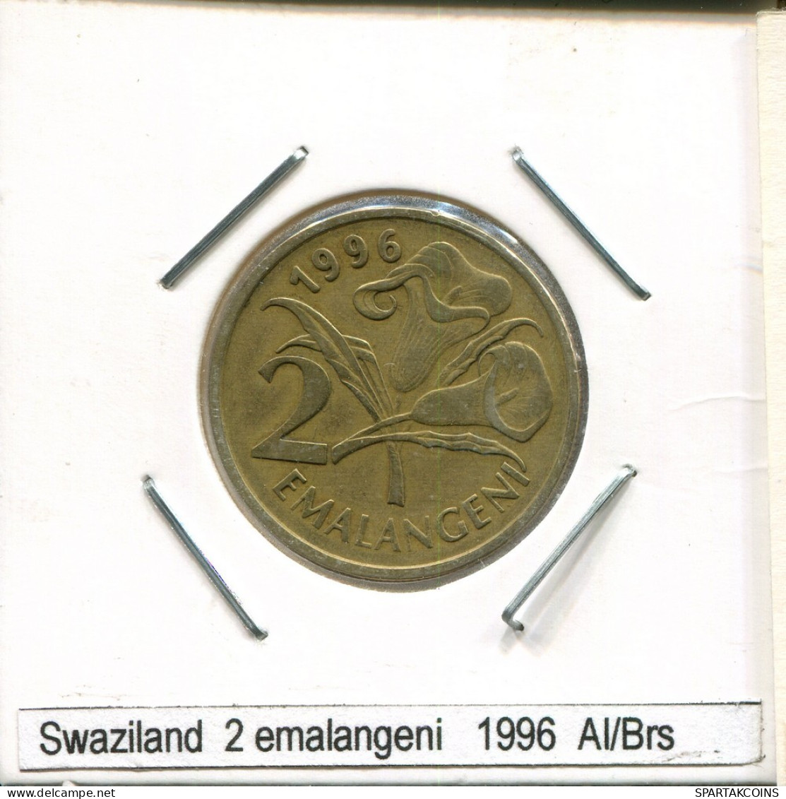 2 EMALANGENI 1996 SWAZILAND Coin #AS315.U.A - Swaziland
