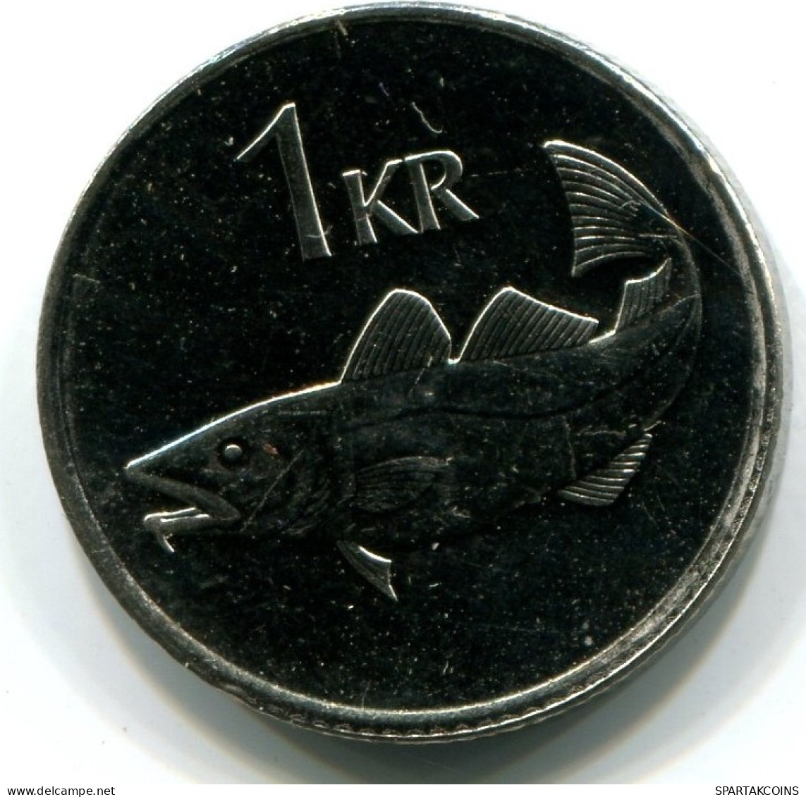 1 KRONA 1999 ICELAND UNC Fish Coin #W11292.U.A - Islanda