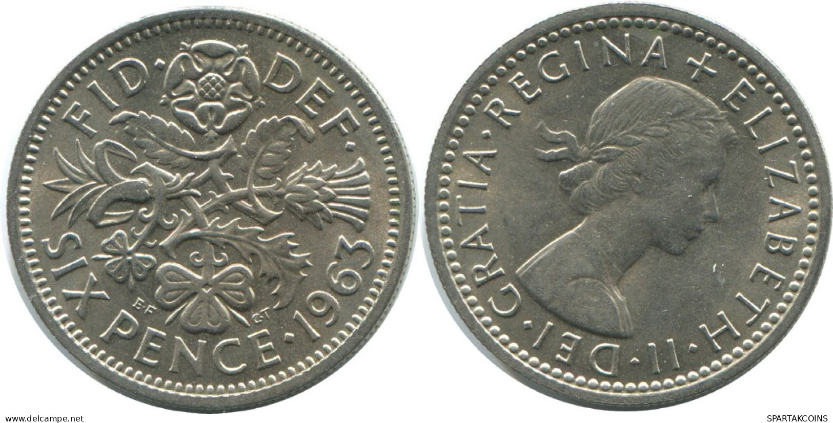 SIXPENCE 1963 UK GROßBRITANNIEN GREAT BRITAIN Münze #AG967.1.D.A - H. 6 Pence