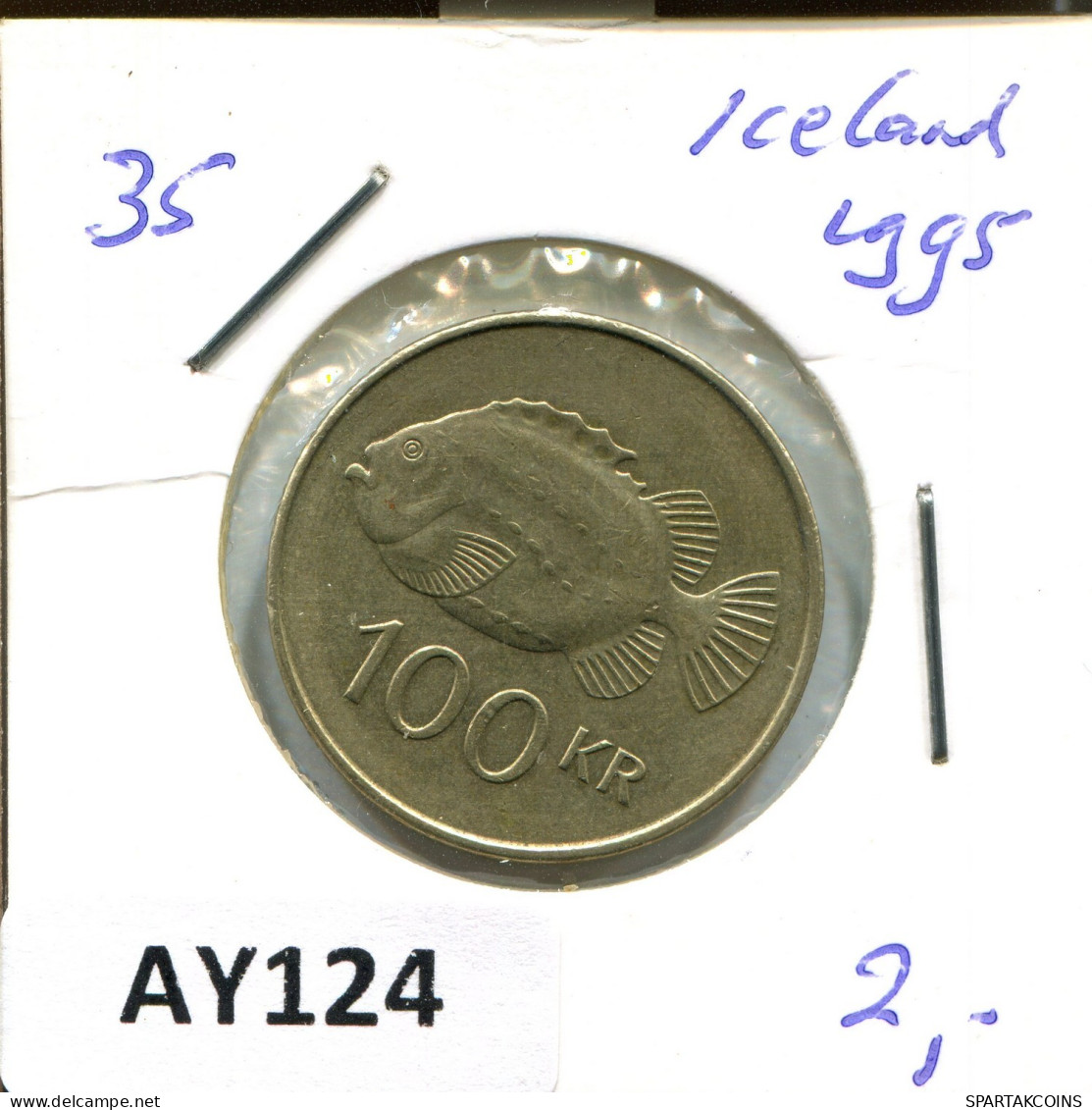 100 KRONUR 1995 ISLANDIA ICELAND Moneda #AY124.2.E.A - IJsland
