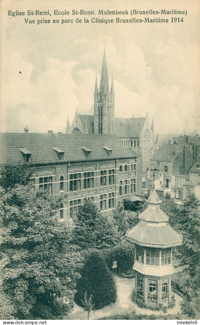 MOLENBEEK-BRUXELLES MARITIME-EGLISE SAINT REMI-ECOLE SAINT REMI-AU VERSO CACHET ET AUTOGRAPHE CURE PAROISSE - St-Jans-Molenbeek - Molenbeek-St-Jean