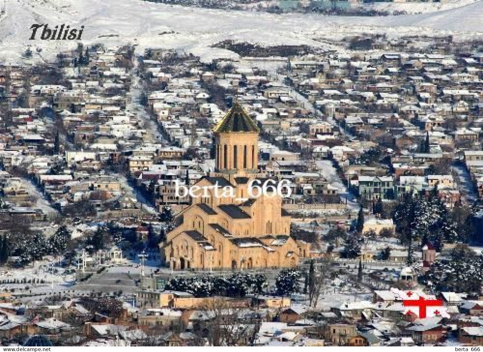 Georgia Tbilisi Cathedral Aerial View New Postcard - Georgië