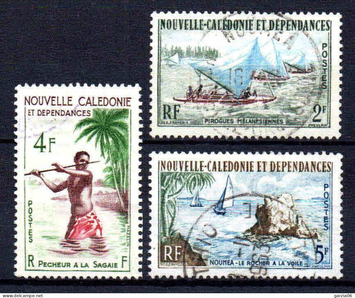 Nouvelle Calédonie - 1962 - Pêche Et Sports Nautiques - N° 302 à 304  - Oblit - Used - Used Stamps