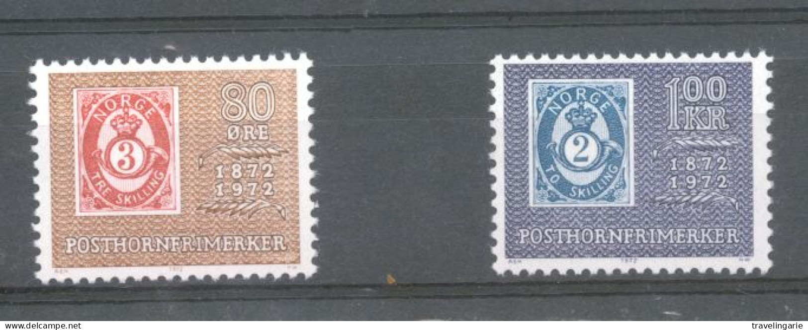 Norway 1972 Centenary Of Posthorn Postage Stamps MNH ** - Nuevos