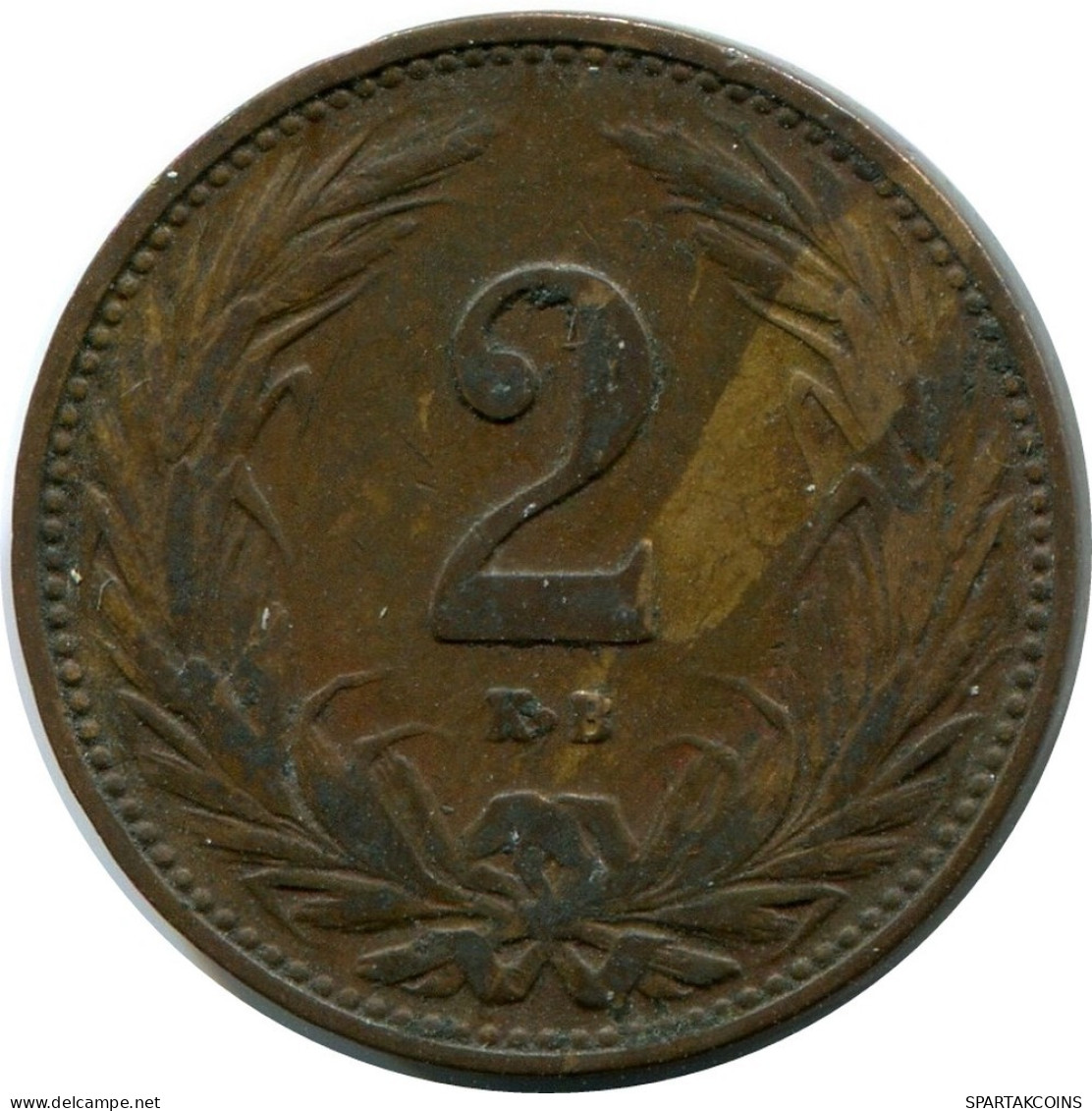 2 FILLER 1909 HUNGARY Coin #AY252.2.U.A - Ungheria