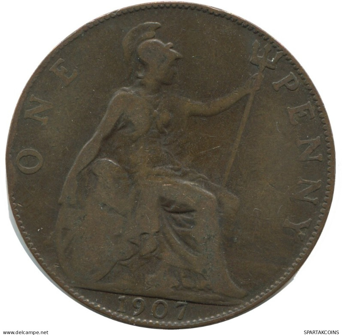 PENNY 1907 UK GBAN BRETAÑA GREAT BRITAIN Moneda #AG863.1.E.A - D. 1 Penny