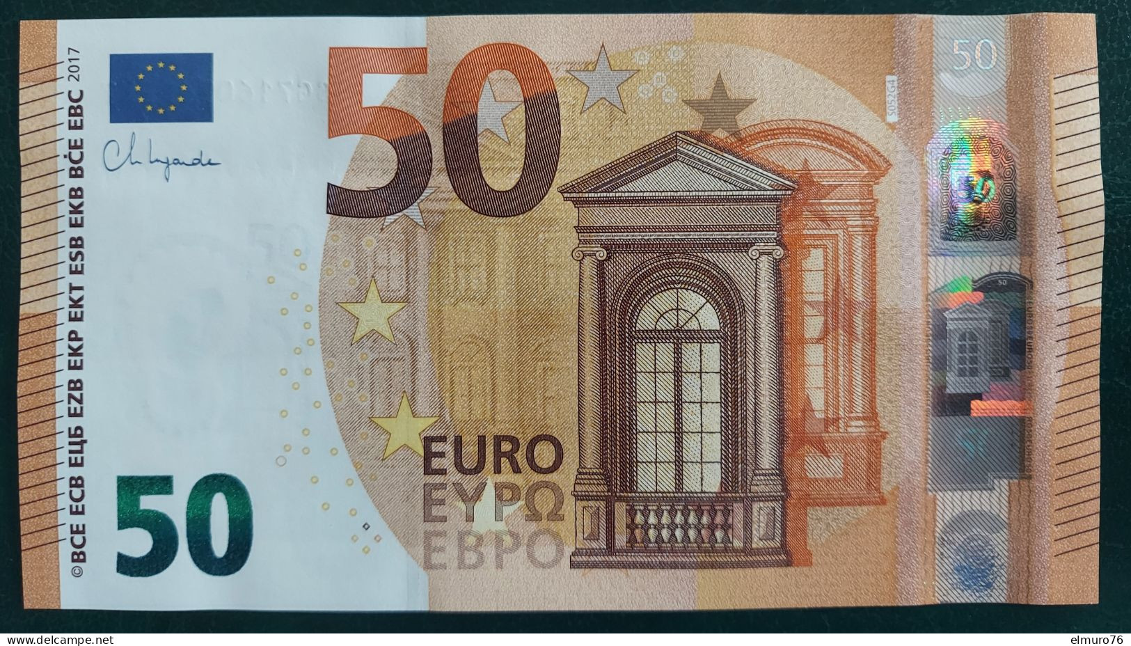 50 EURO S052G4 Italy Serie SG Ch 16 Lagarde Perfect UNC - 50 Euro