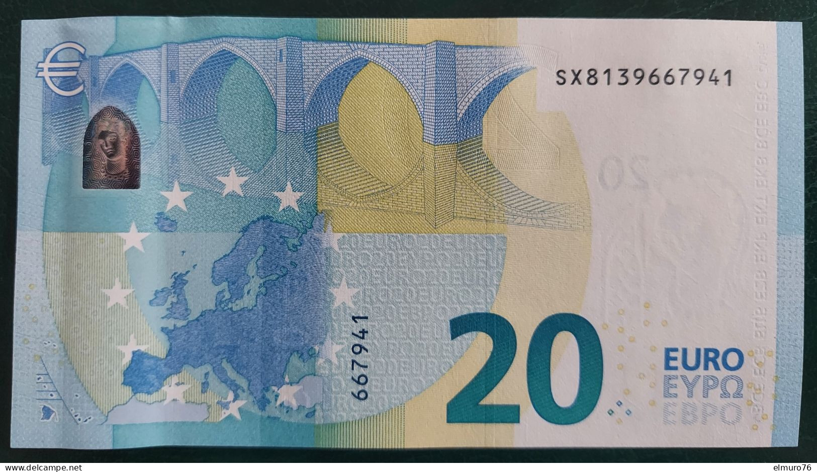 20 EURO S026H1 Serie SX Lagarde Italy Ch 13 Perfect UNC - 20 Euro