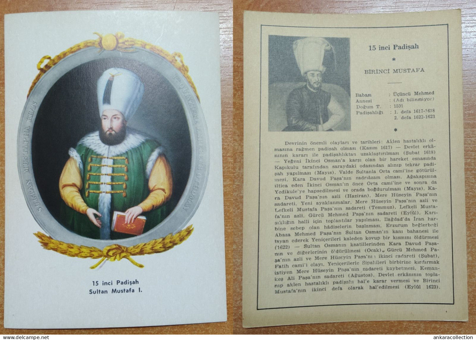 AC - MUSTAFA I 15th OTTOMAN PADISHAH EMPEROR 1591 - 1623 POST CARD CARTE POSTALE - Türkei