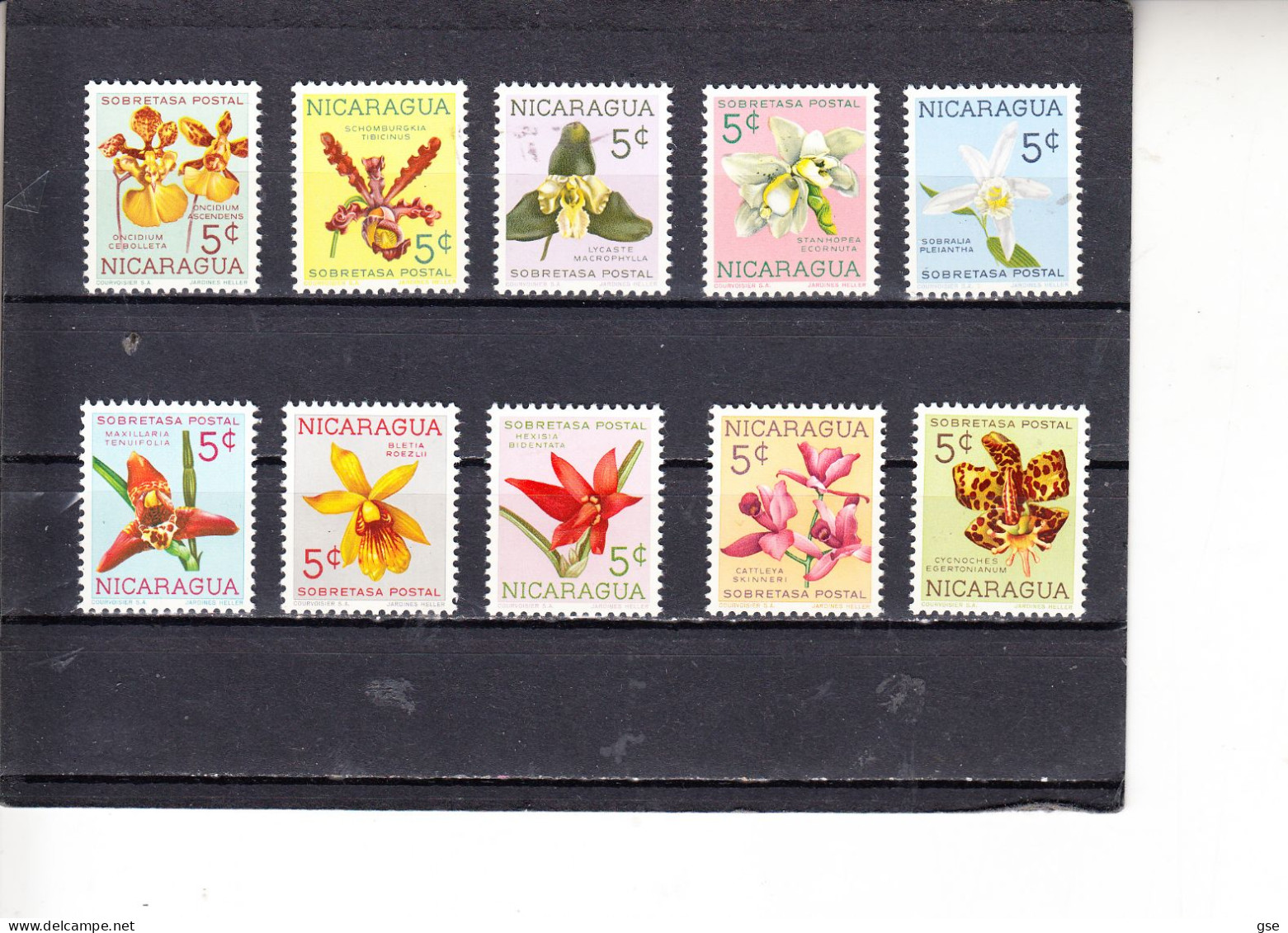 NICARAGUA  1962 - Yvert  859/68** - Orchidee - Nicaragua