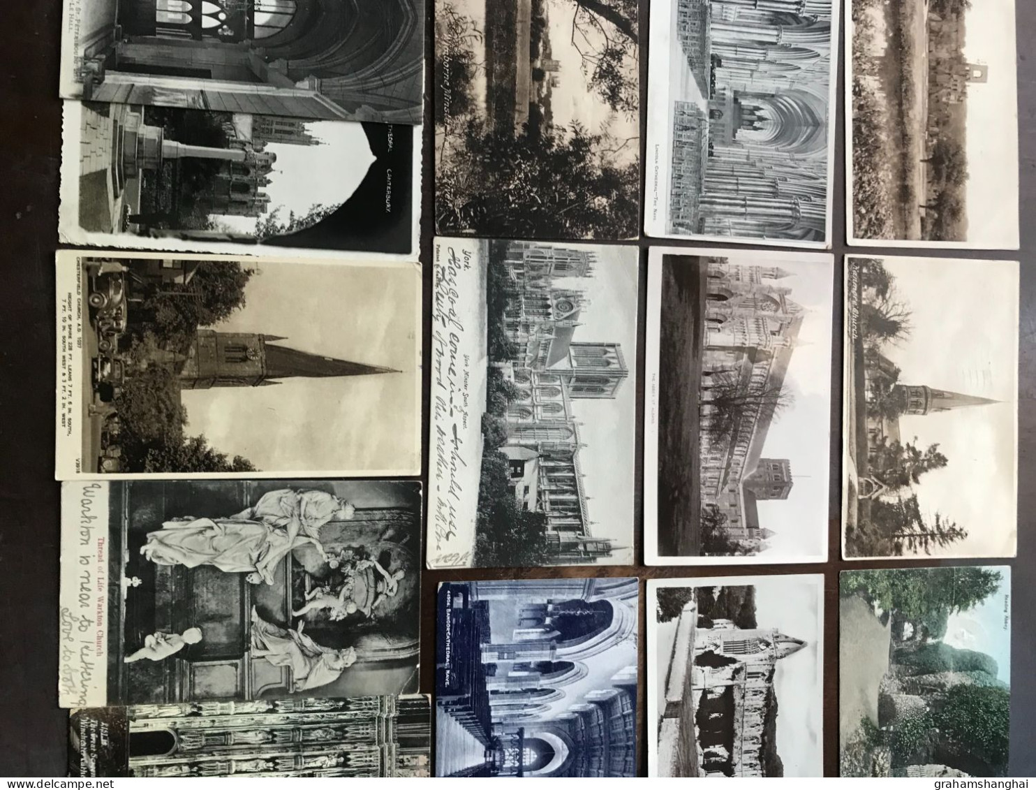 24 Postcards Lot UK Churches Cathedrals Abbeys Other Religious Buildings Exteriors Interiors All Posted - Chiese E Conventi