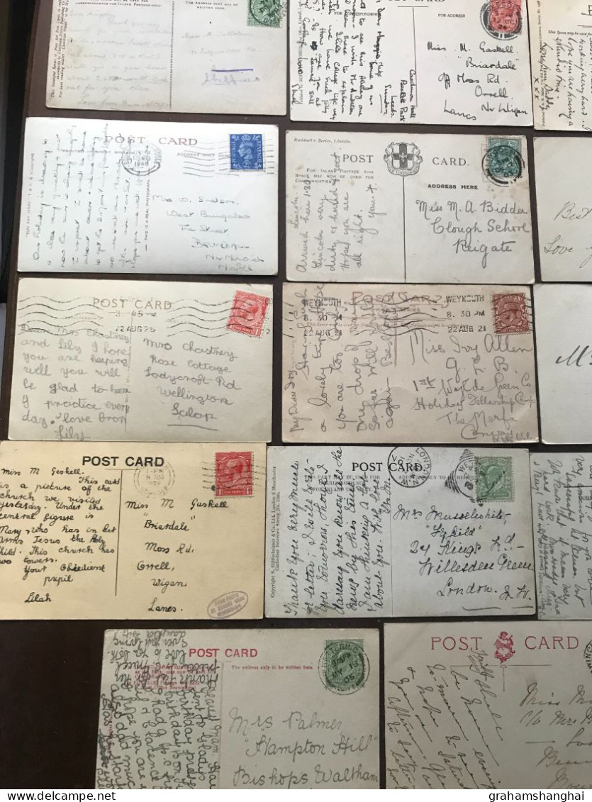 24 postcards lot UK churches cathedrals abbeys other religious buildings exteriors interiors all posted