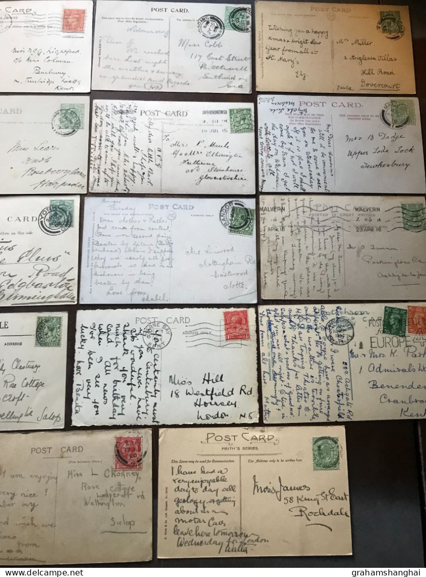 24 postcards lot UK churches cathedrals abbeys other religious buildings exteriors interiors all posted