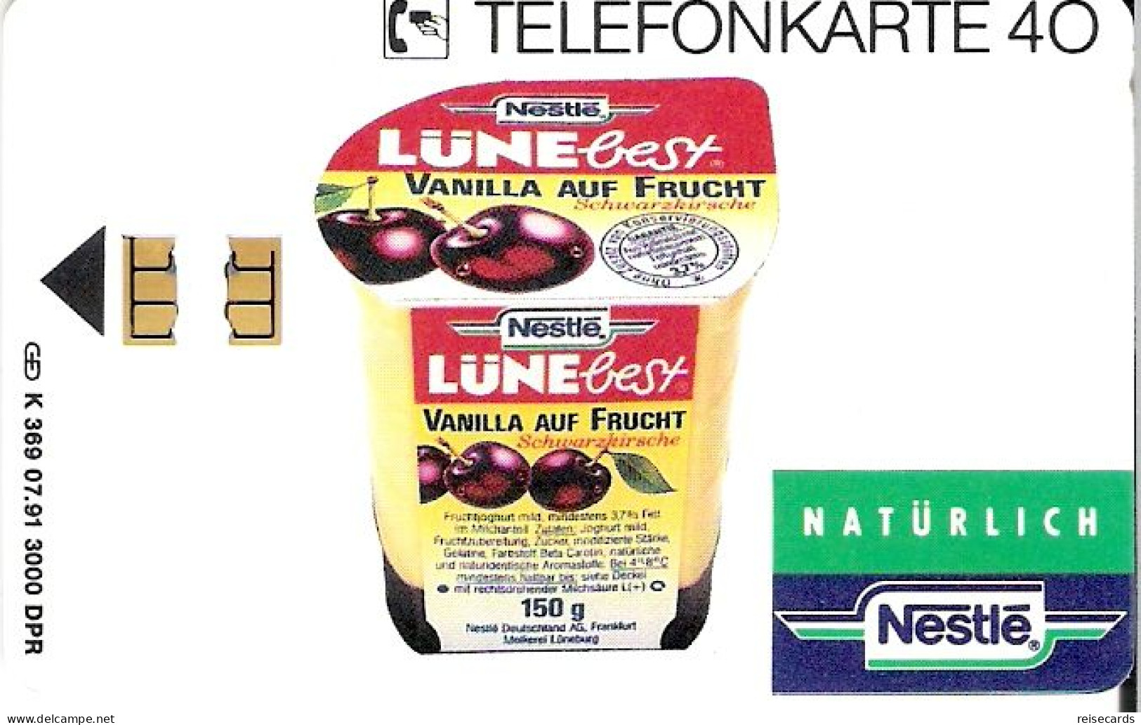 Germany: K 369 07.91 Lünebest (Nestlé). Mint - K-Series : Série Clients