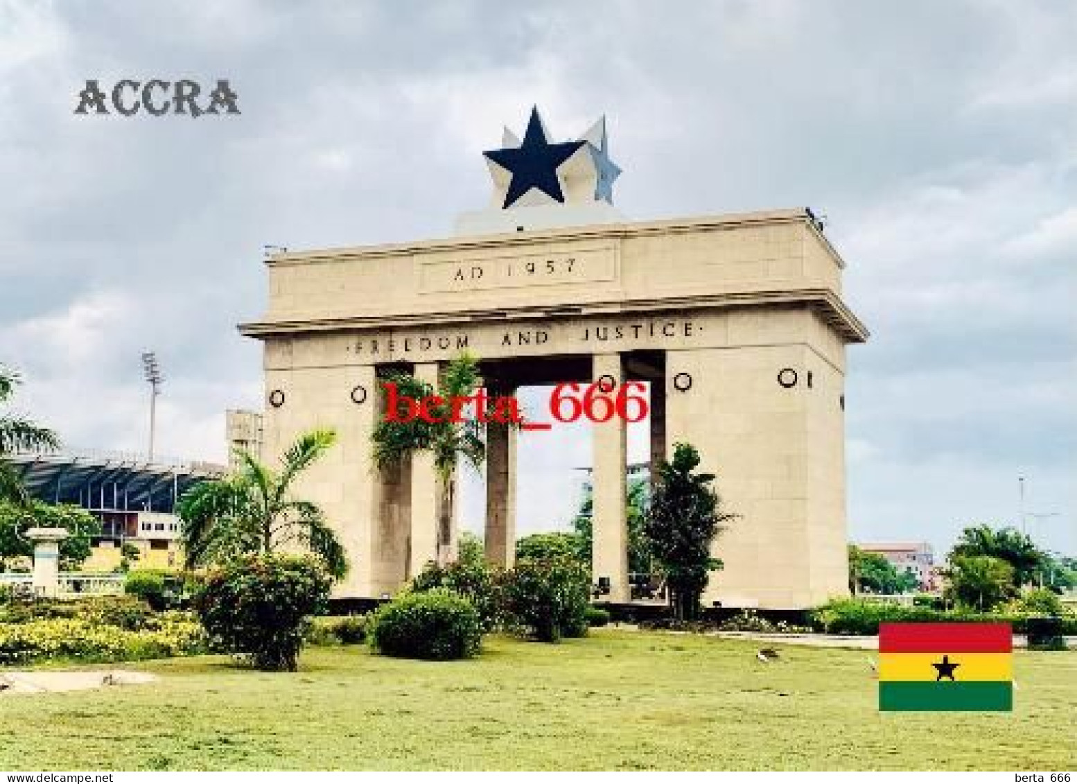 Ghana Accra Black Star Gate New Postcard - Ghana - Gold Coast
