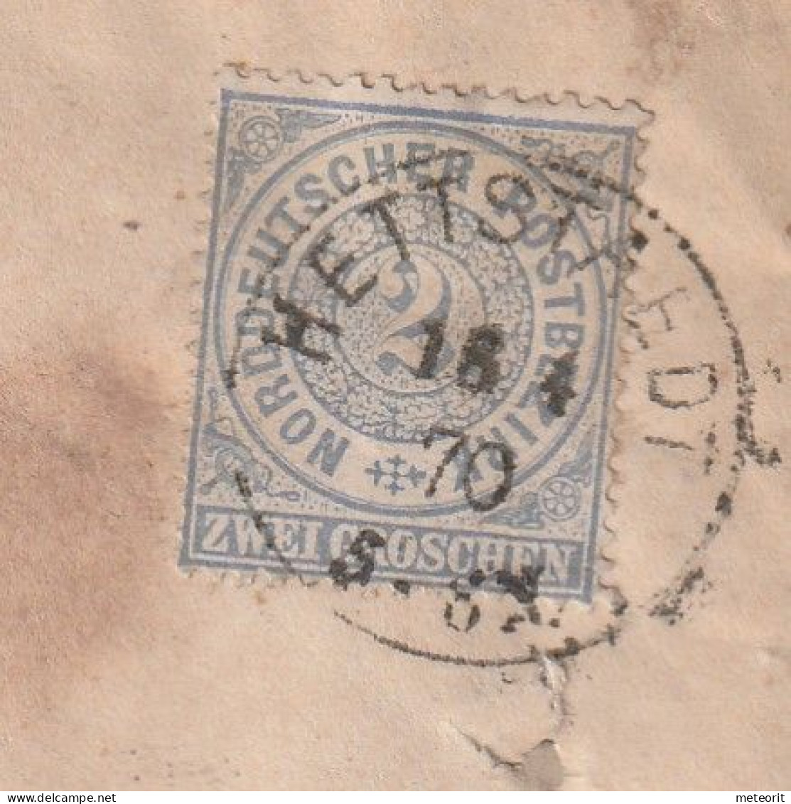 NDP MiNr. 17 Einzelfrankatur Auf Wertbrief HETTSTAET 18 4 70 5-6 N , Ankunftsstempel AUSG. 20 4 No 1 - Briefe U. Dokumente