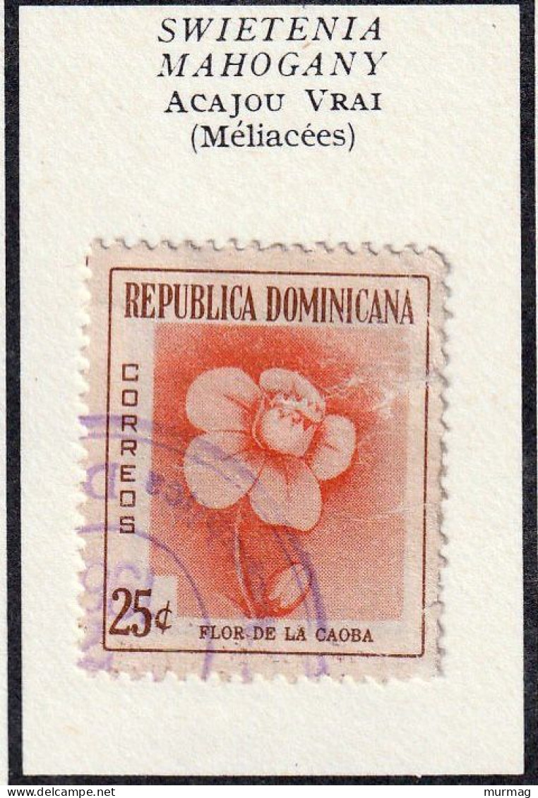 REPUBLIQUE DOMINICAINE - Fleurs, Acajou Vrai - 1957-58 - MH Et Oblitéré - Dominicaine (République)