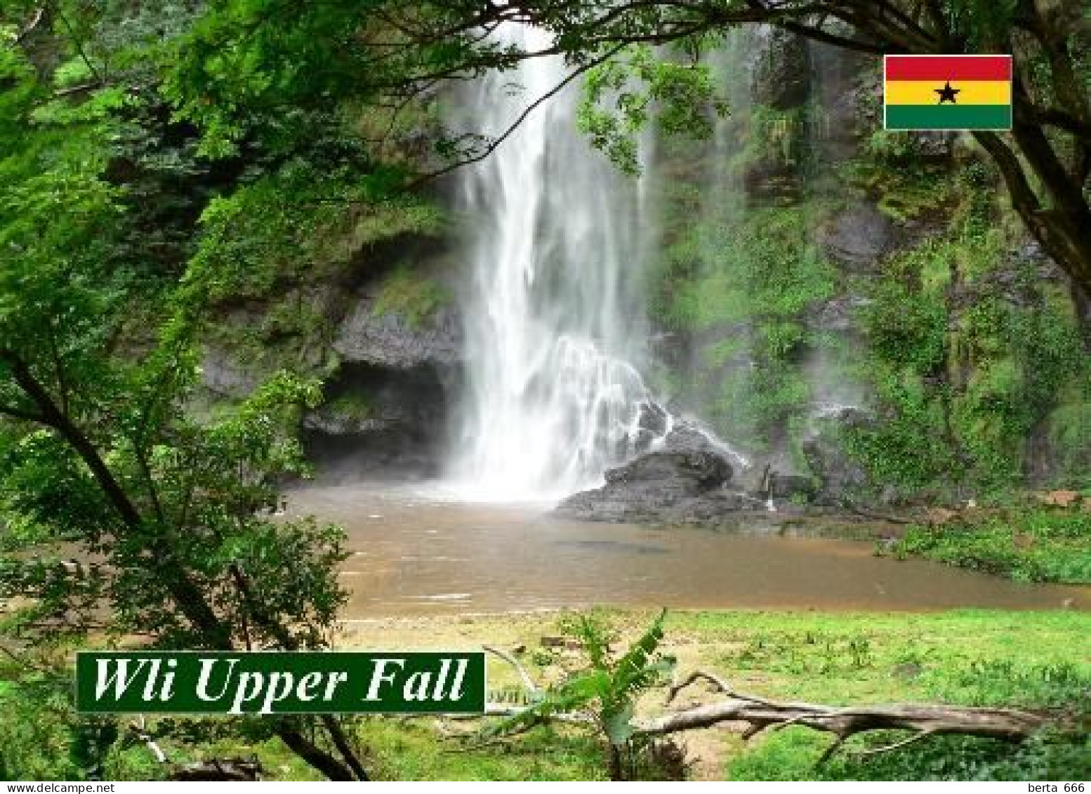 Ghana Wli Upper Fall New Postcard - Ghana - Gold Coast