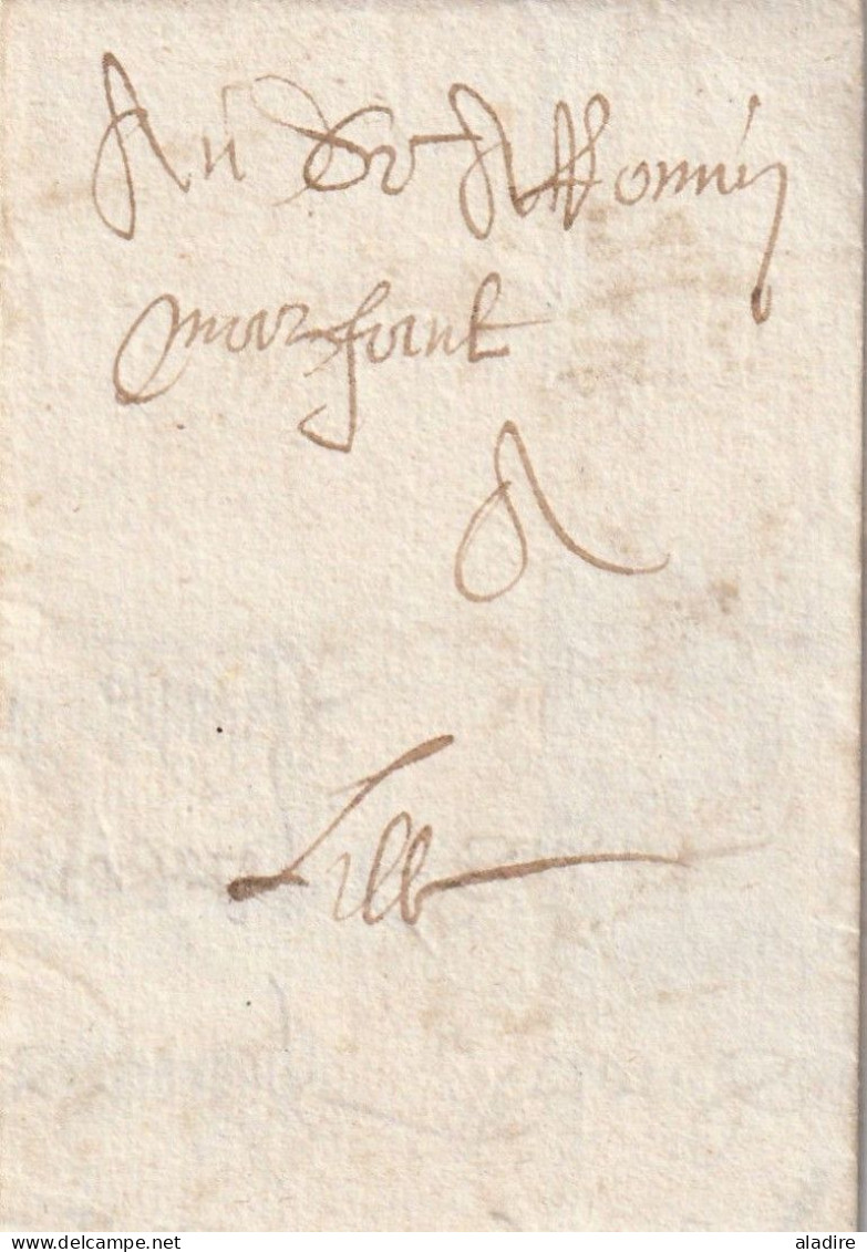 1671 - Lettre Pliée Vers LILLE, En France Depuis 1667 - Règne De Louis XIII (format 20 Cm X 16 Cm) - ....-1700: Precursori